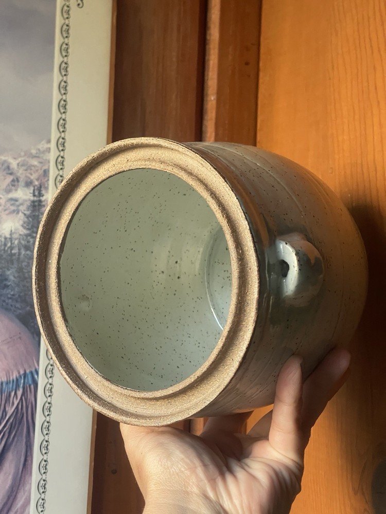 Vintage Signed Terra Cotta Jar
