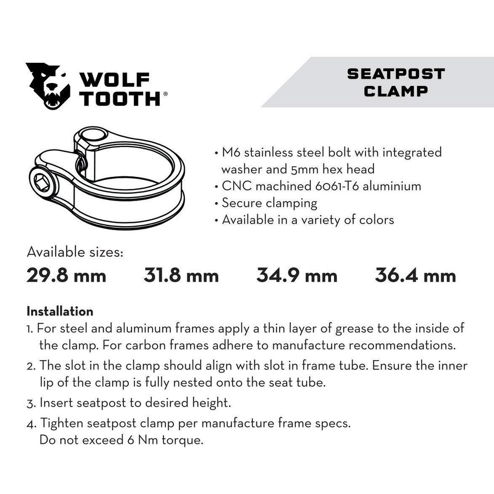 Precision-Machined Seatpost Clamp