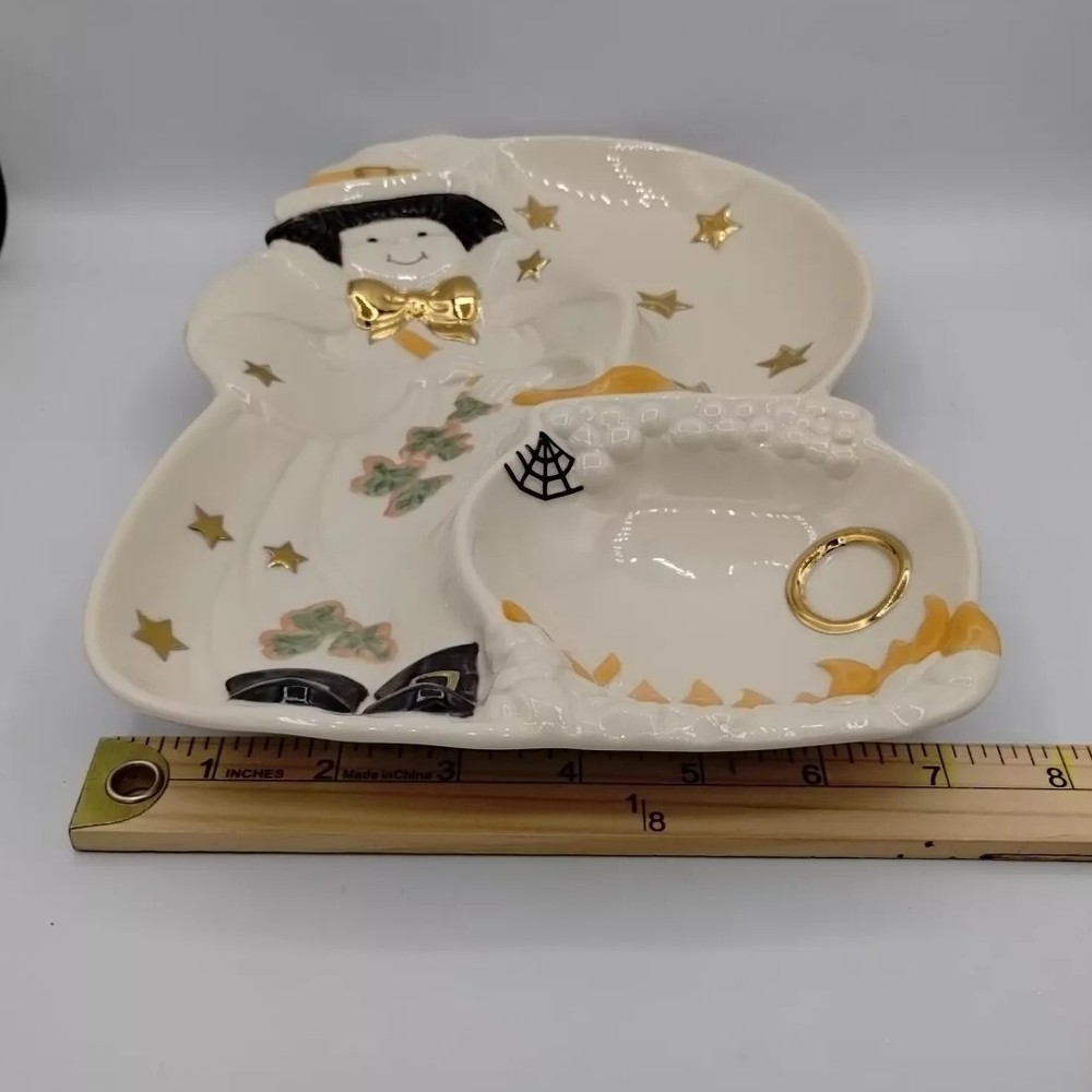 Lenox Occasions Halloween Divided Server Witch Cauldron Stars