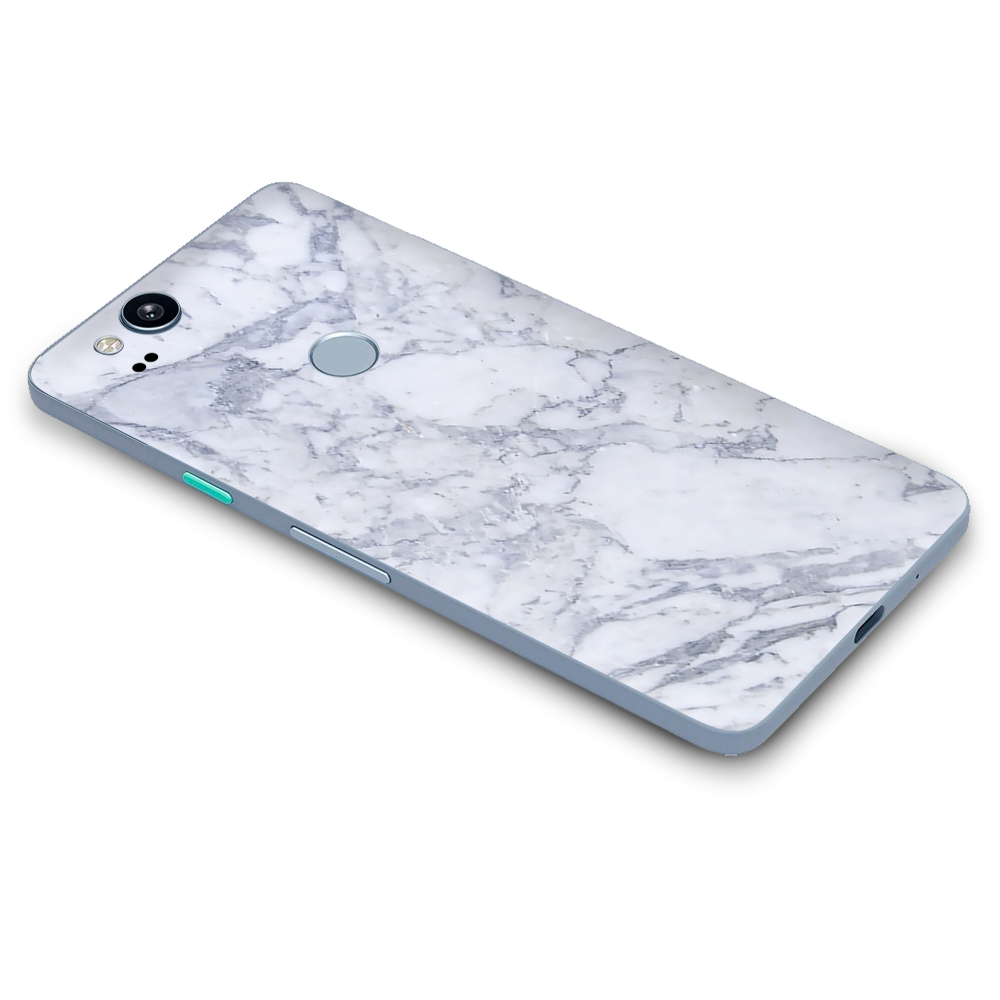 Google Pixel 2 Skins Decal Wrap Grey White Standard Marble