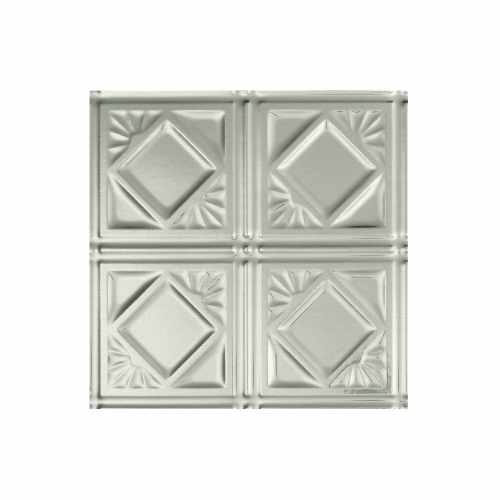 FASÄDE Easy Installation Pattern #4 Brushed Aluminum Glue Up Ceiling Panel