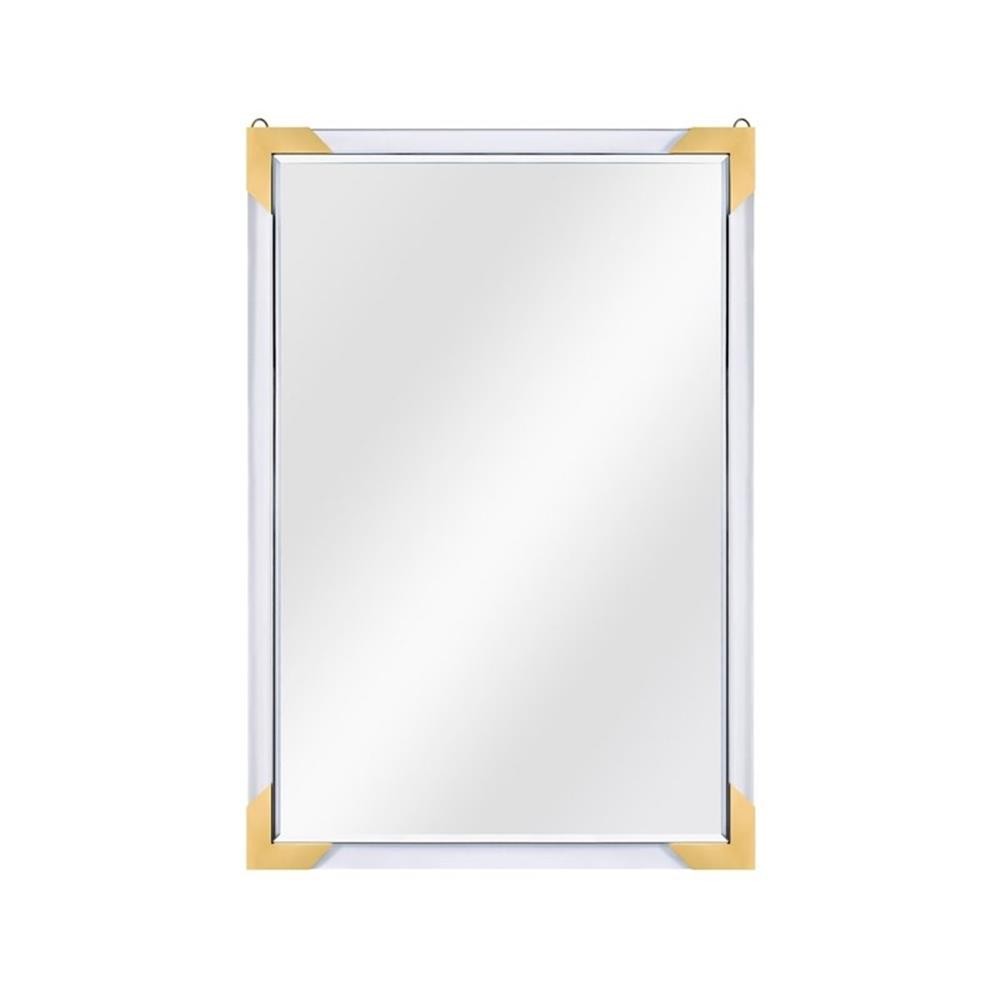Plata Import Malik Acrylic Gold Rectangular Wall Mirror