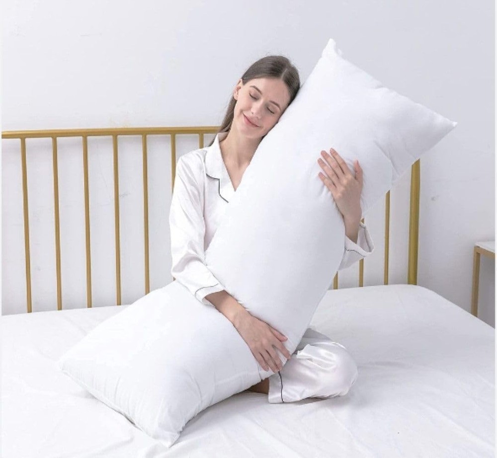 20x48 Inch Synthetic Down Alternative Rectangle Pillow Insert Form Stuffer fo...