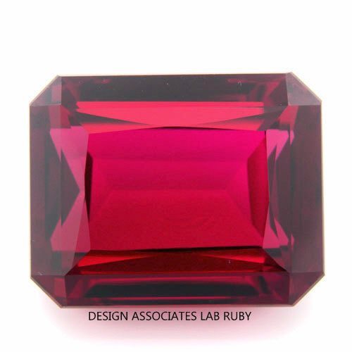 14X10  MM EMERALD CUT MAN MADE RUBY  AAA GRADE