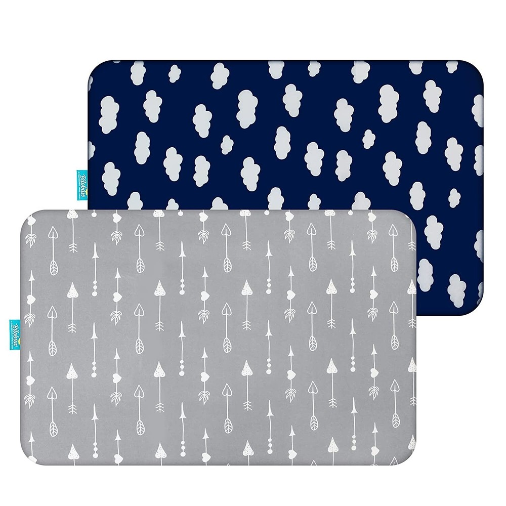 Pack N Play Fitted Sheets Ultra Soft Mini Crib Sheets 2 Pack Cloud &Arrowhead