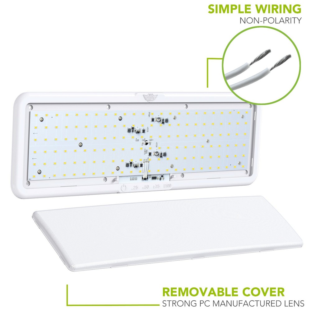 20'' RV LED Interior Ceiling Dome Light 12V W Touch dimmer Switch Camper 1450LM