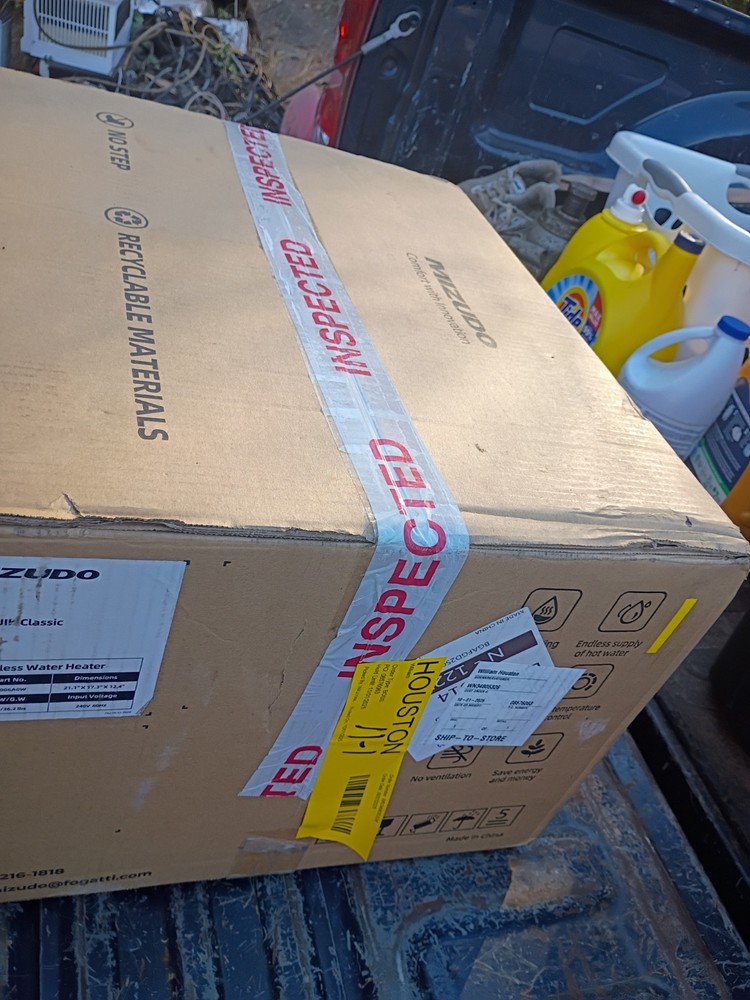 MUZUDO 240V Tankless Hot Water Heater Electric LED Demand ET006