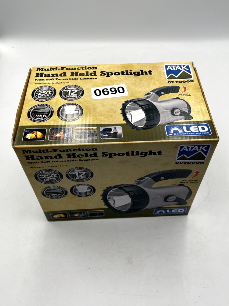 ATAK 250 Lumens Multi Function 12 Hours Runtime Spotlight w/ Swivel Handle