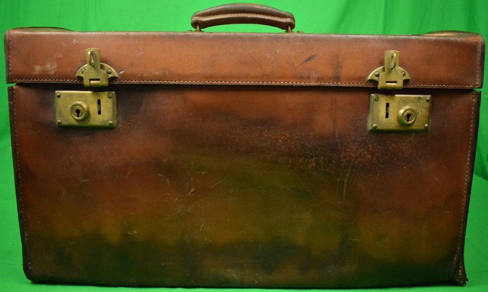 "Brooks Brothers c1930s Leather Steamer Trunk/ Valet Case"