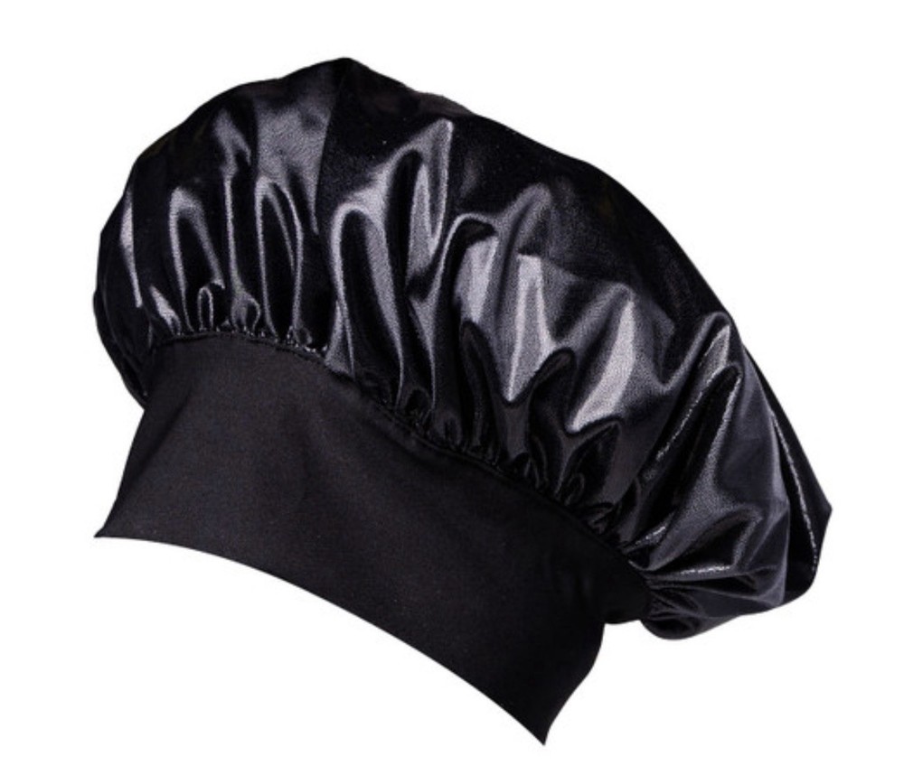 Satin Comfort Bonnet : Shiny Black