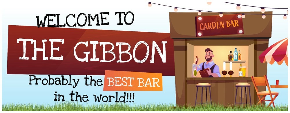 2 PERSONALISED GARDEN BAR BANNERS