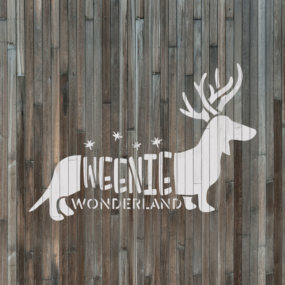 Weenie Wonderland Stencil - Reusable Stencils for DIY Projects