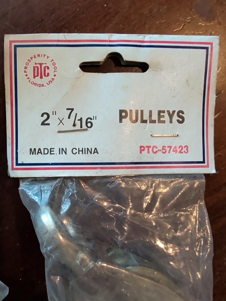 3 total. Old School 2×7/16 Pulleys.