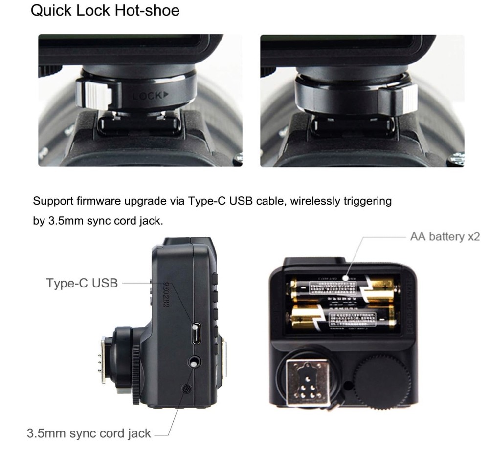 Godox X2T-F TTL Wireless Flash Trigger 2.4G Bluetooth Transmitter FREE SHIP
