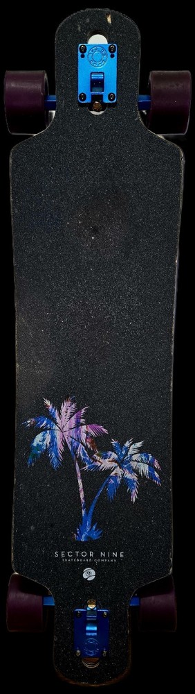 Sector 9 Longboard Drop Through Tropics 40"x9.75" Palm Trees Pattern