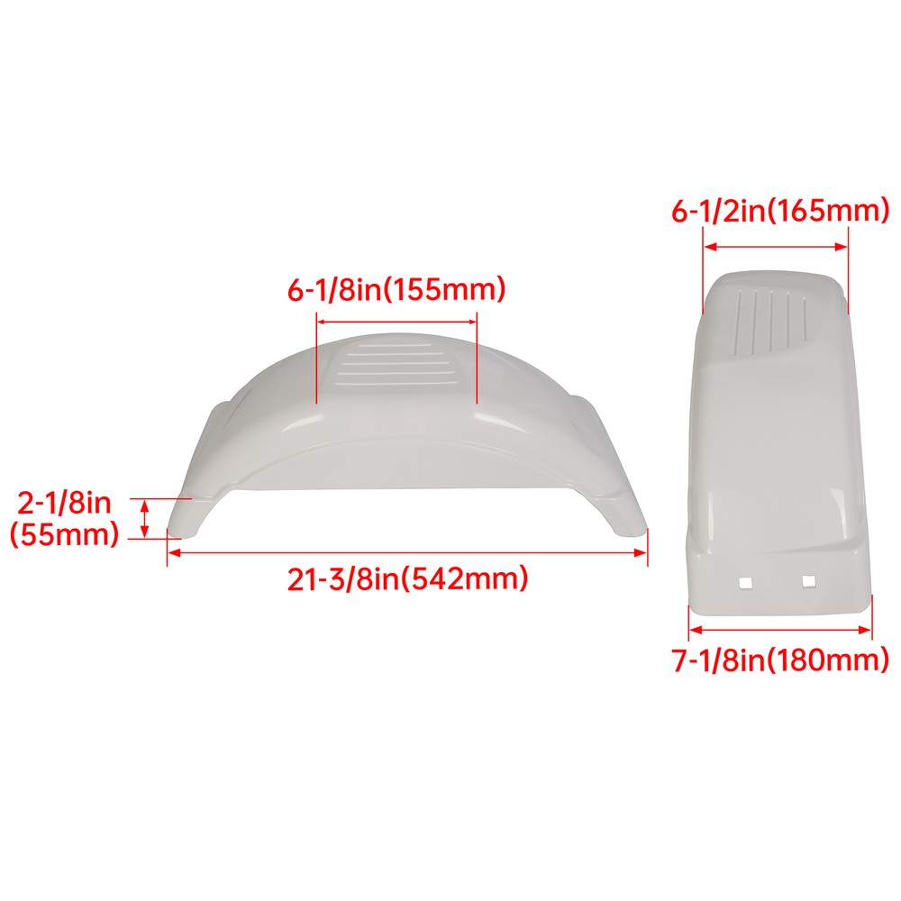 Set of 2 PWC/Jet Single Axle Trailer Fenders w/ Step for 8"-12" Tire Wheel