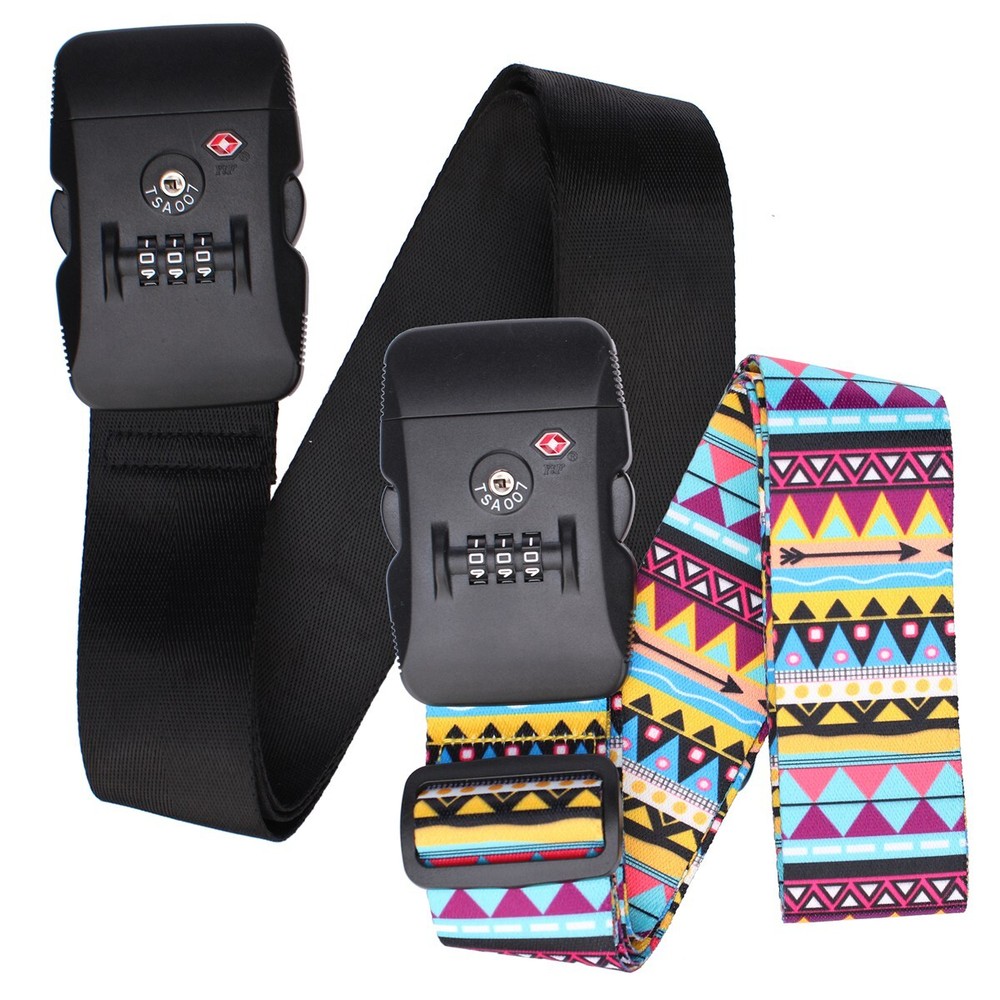 Secure TSA Password Customs Code Lock Travel Luggage Strap Suitcase Baggage Belt