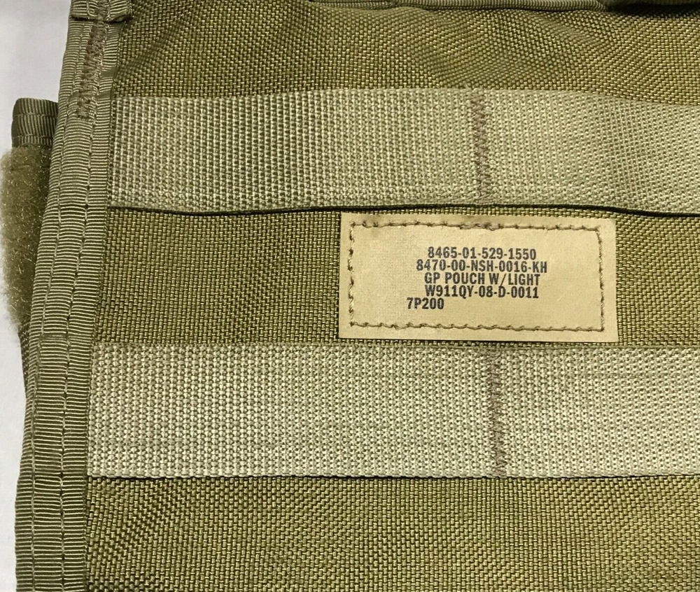 Admin Pouch w/ Light Holder Khaki USMC Resource Center