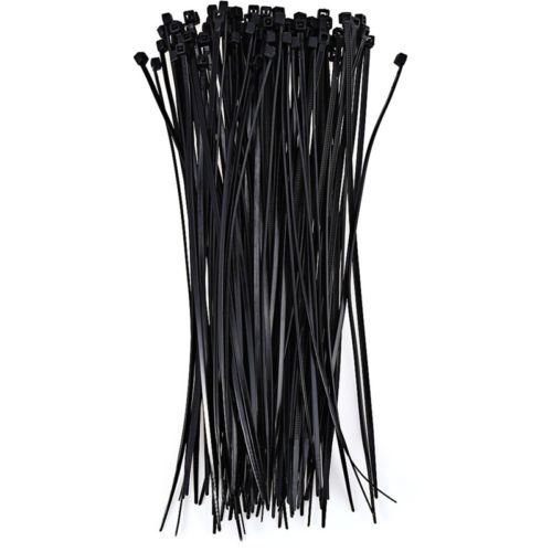 100pcs Black Self Locking Plastic Nylon Cable Ties, Wire Ties 2.5*150mm