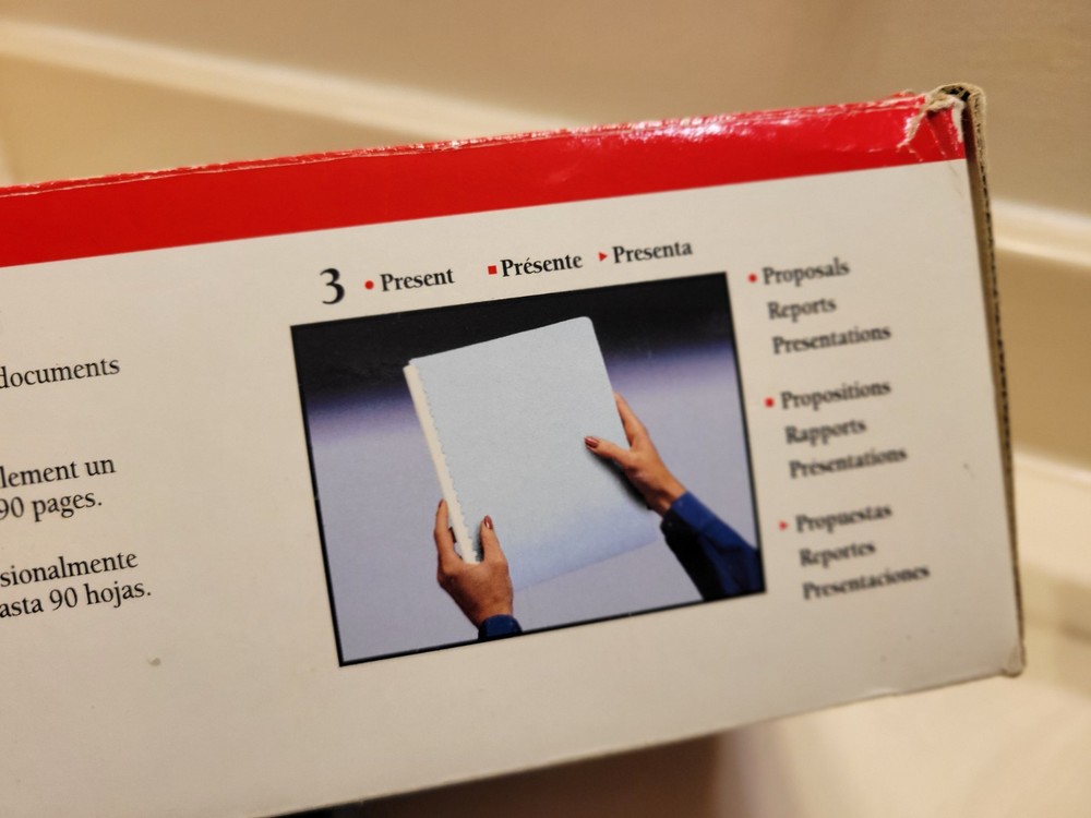 GBC DOCUBIND PERSONAL PRESENTATION BINDING SYSTEM w/ PARTIAL BOX OF SPINES