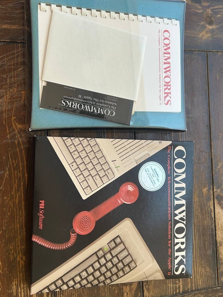 COMMWORKS PBI software Apple II Macintosh. Tlecommunications Solution 1986 year