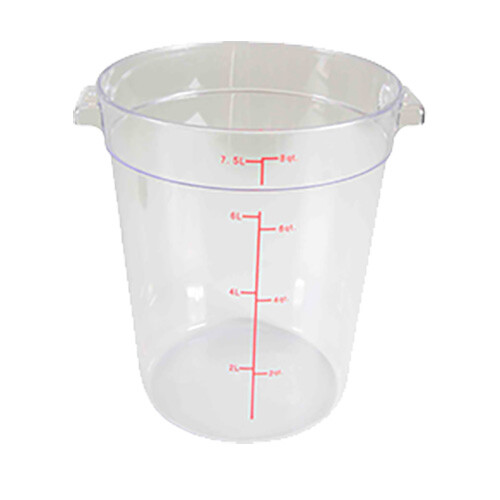 Thunder Group PLRFT308PC 8 Quart Round Food Storage Container - Clear