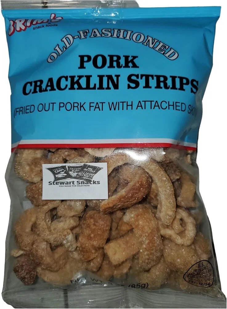 BRIM'S OLD- FASHIONED PORK CRACKLIN STRIPS 3oz/ 4pk