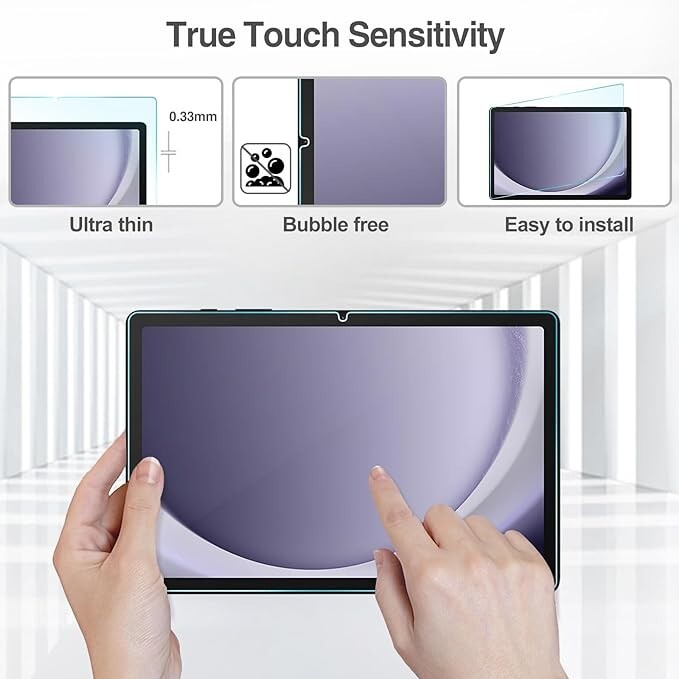 2 Pack Tempered Glass Screen Protector For Galaxy Tab A9 Plus 11 inch Cover
