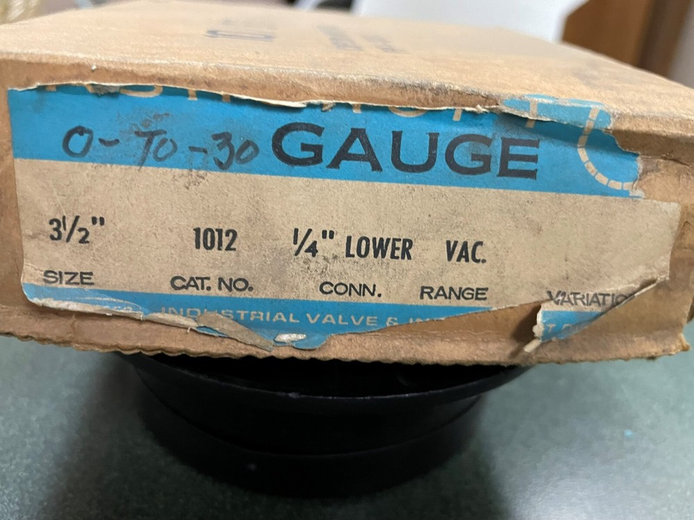 ASHCROFT 1012 3-1/2" VACUUM 1/4" NPT