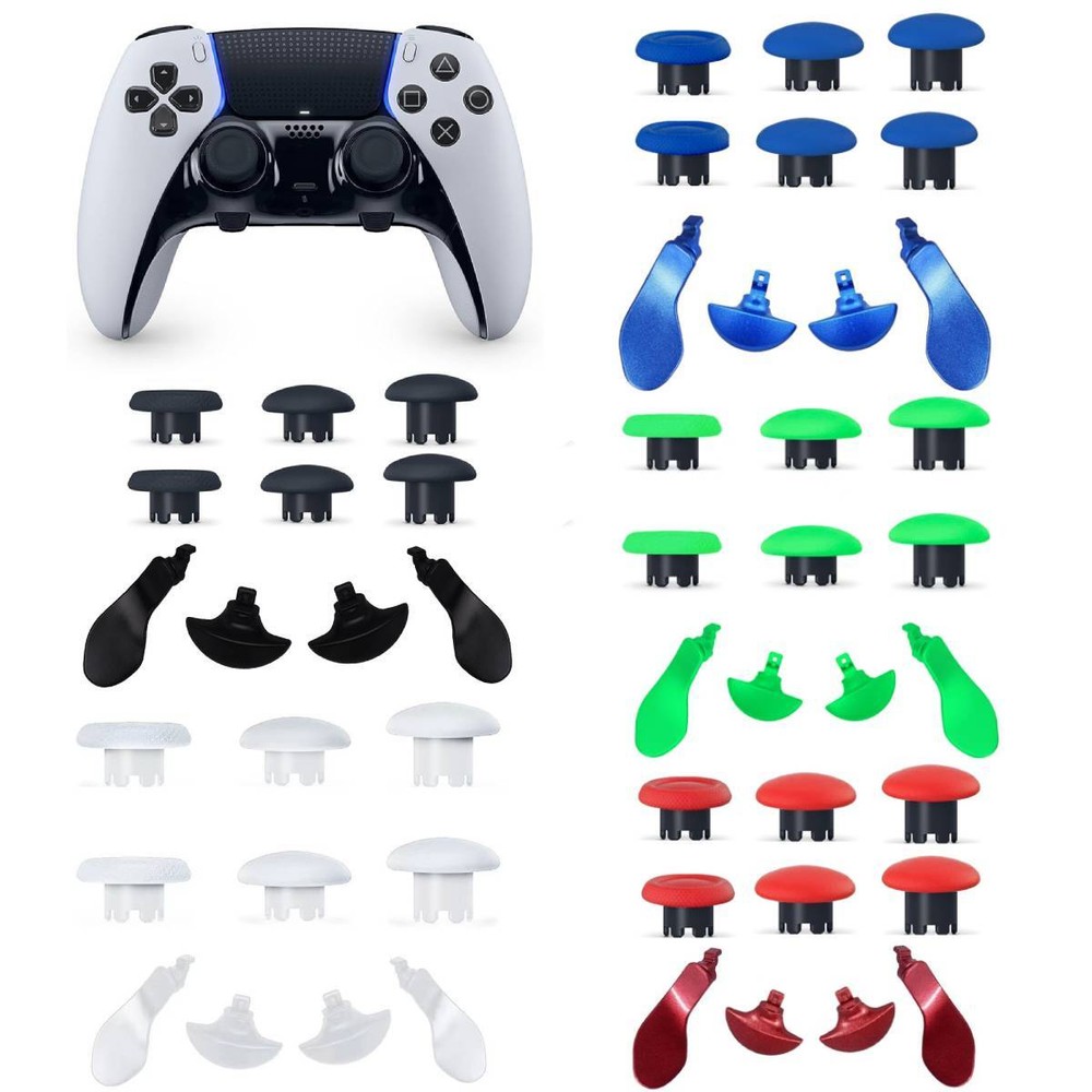 For PS5 EDGE Dualsense Controller Handle Joystick Cap+Back Paddles Set 10Pcs