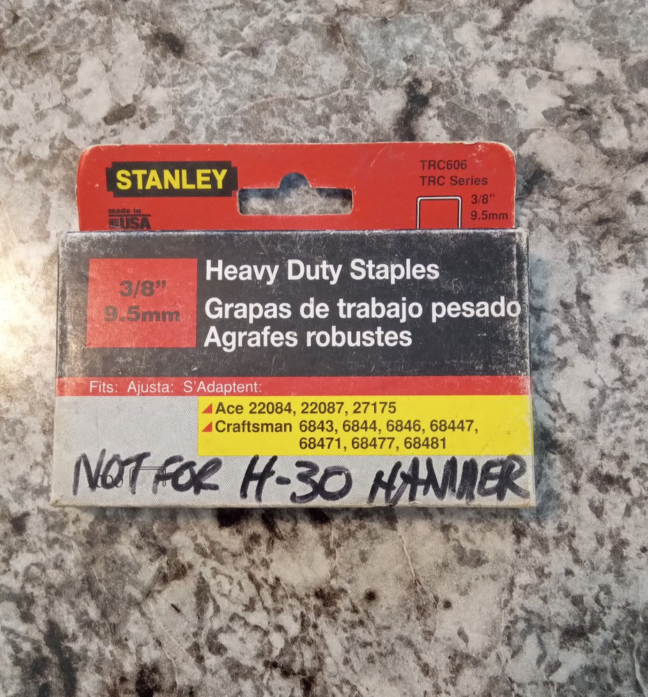 Stanley TRC606 3/8" 9.5mm Heavy Duty Staples