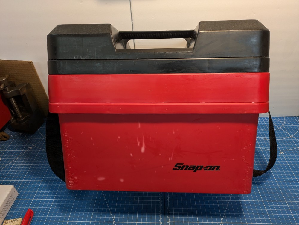 Snap On Tools 2 Tray Poly Toolbox  KRW200R,  Red & Black,  With Removable Strap