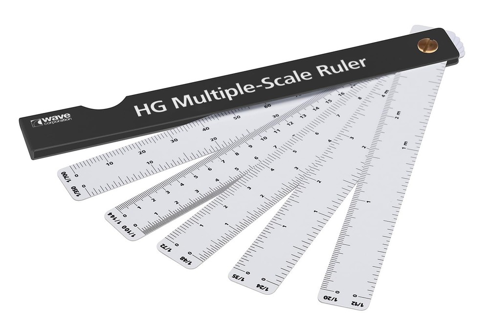 wave hobby tool series HG multi scale ruler plastic model tool HT-074