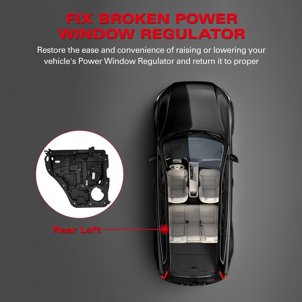 For 2007-2011 Dodge Nitro Rear Left Power Window Regulator with Motor and Panel