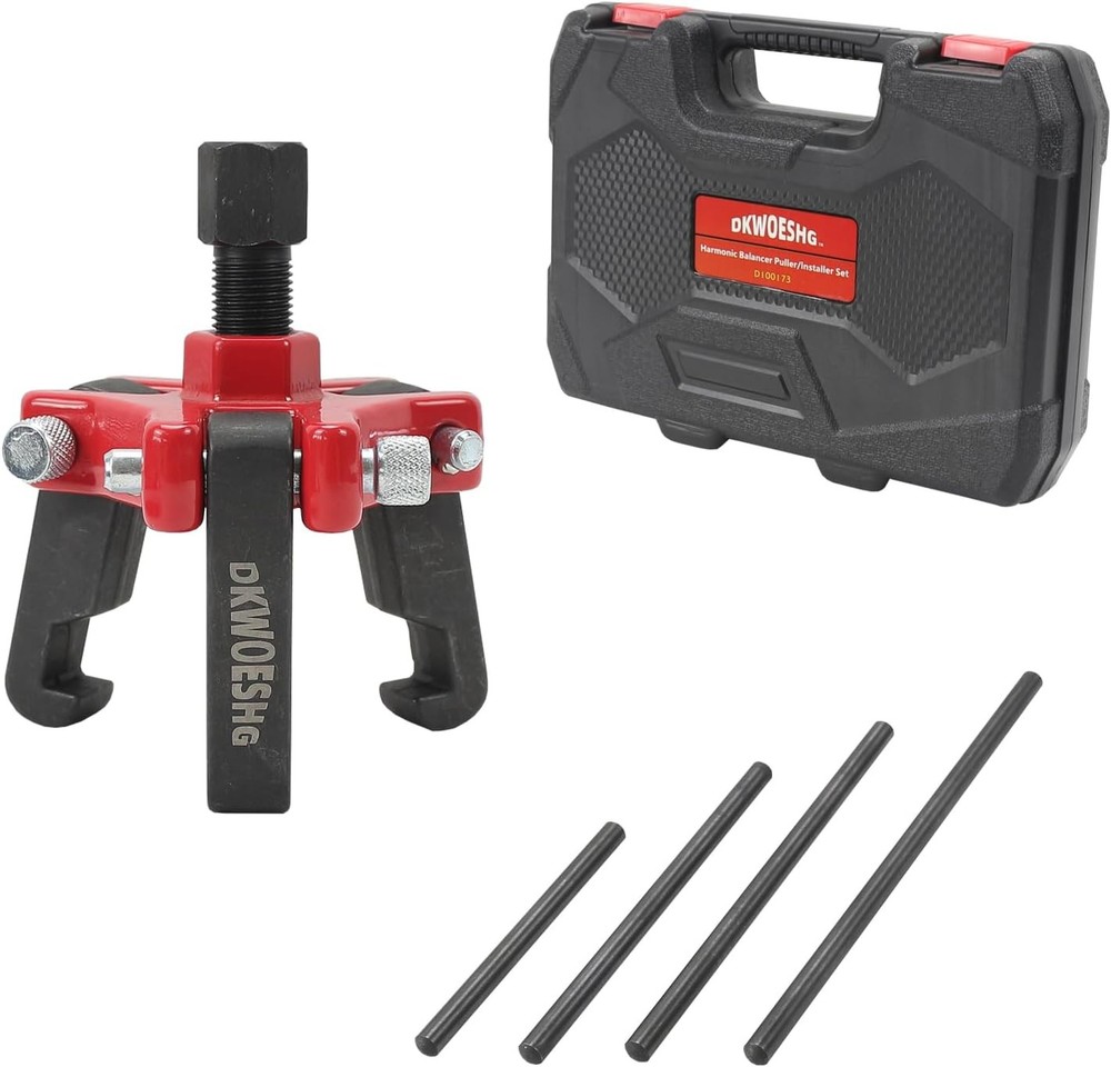 Harmonic Balancer Puller & Crankshaft Pulley Removal Tool Kit - 3 Jaw Puller Set