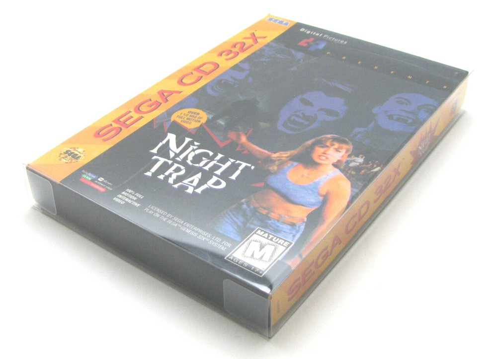 10x SEGA CD 32X CIB - CLEAR PROTECTIVE BOX PROTECTOR SLEEVE CASE (READ!)