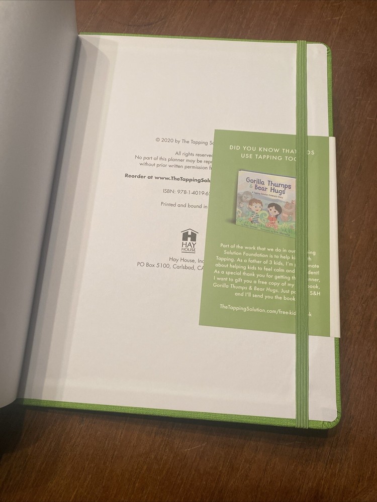 The Tapping Solution Planner Journal by Alex Ortner Green Diary EFT Notebook