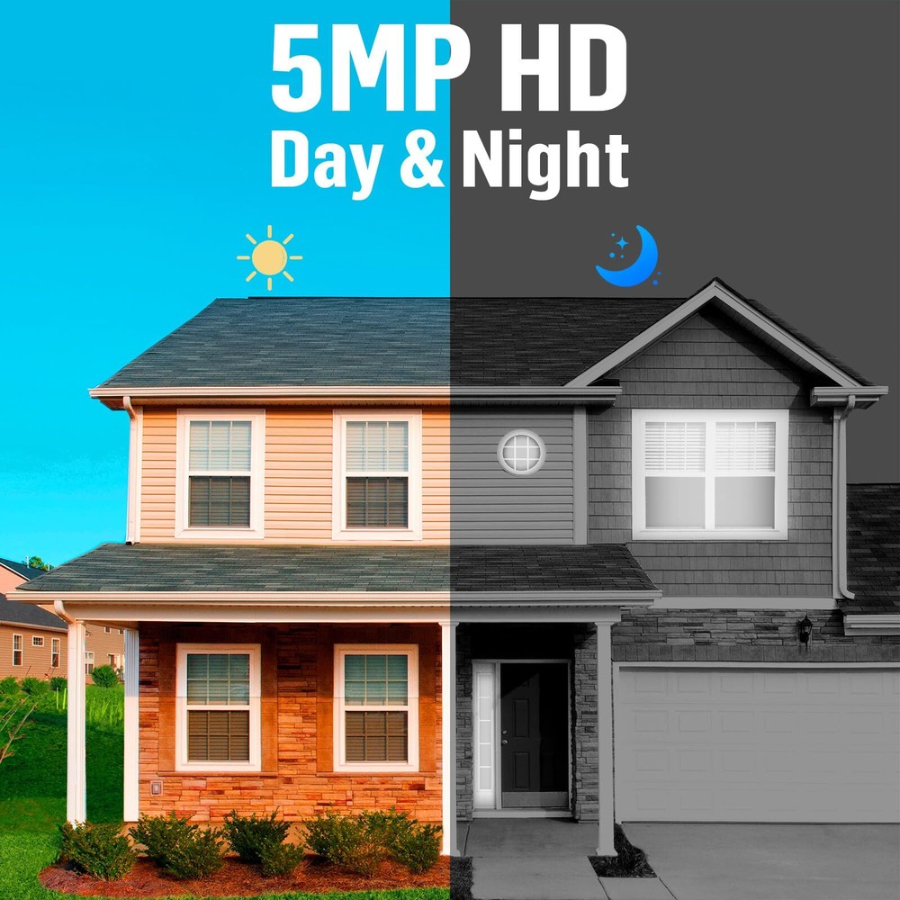 8CH H.265+ Surveillance DVR Kits Security Camera System Mobile APP & PC Remote