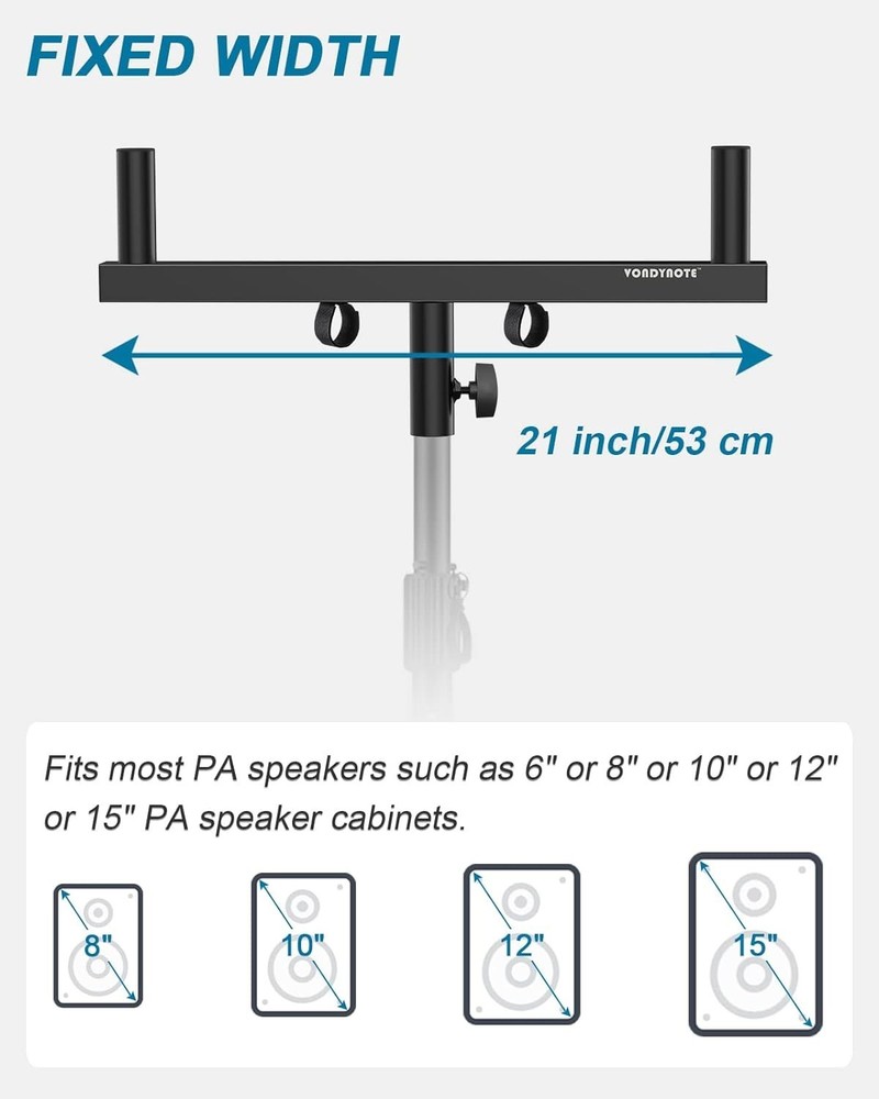 Dual Speaker Pole Mount Adapter Set with Cable Management System for Easy Setup