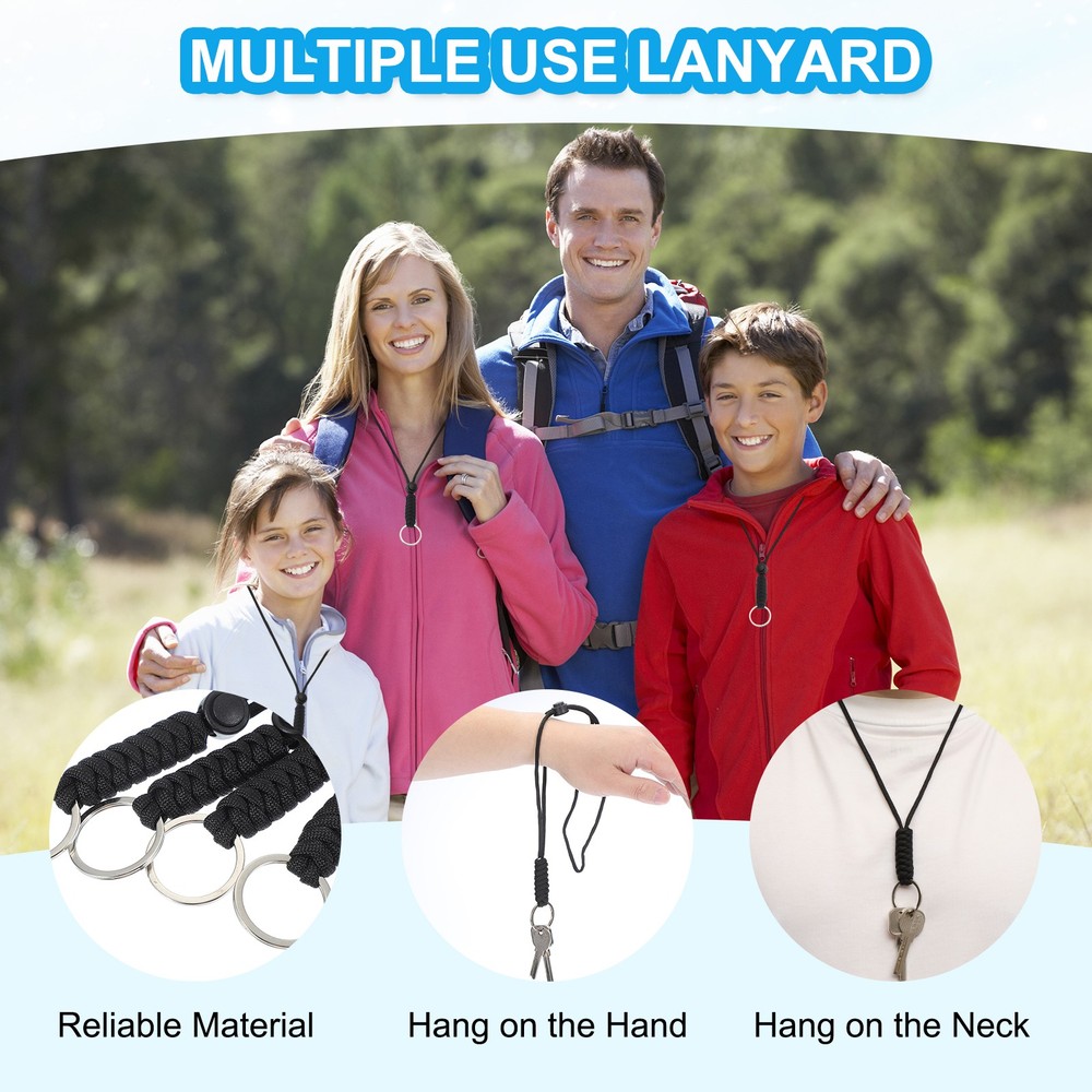 2 Pcs Backpack Chest Strap Set Strap with Anti-lost Lanyard Red