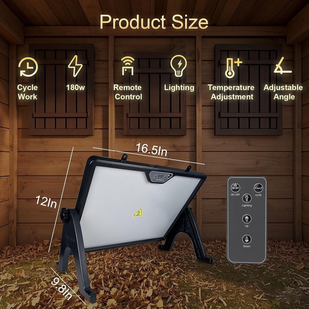 Brooder Plate for Chicks Adjustable Height Angle Chick Heat Plate for 30 Chicks