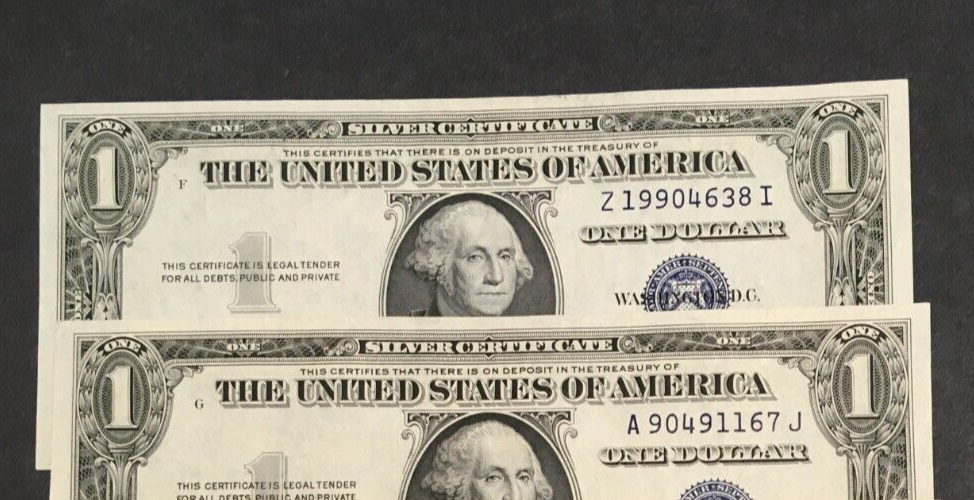 One 1935 F Silver Certificate note uncirculated $1.00 bill