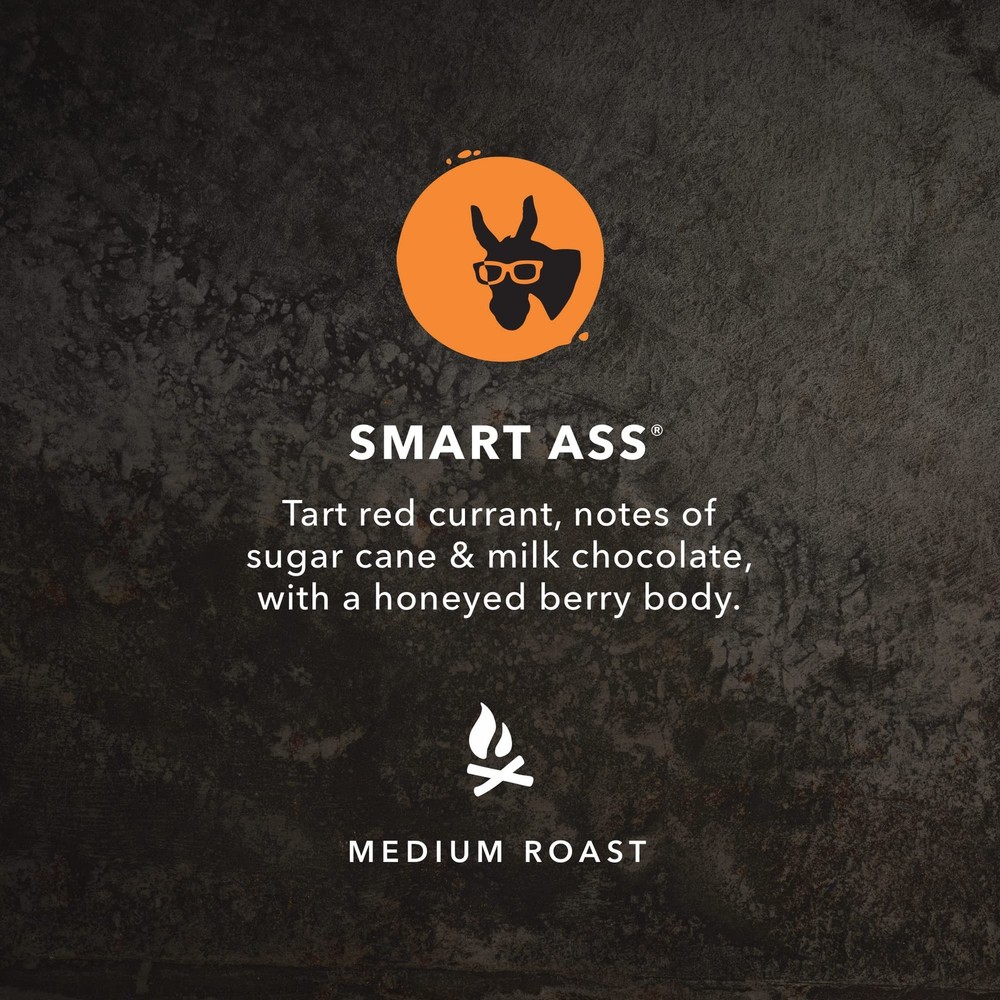 Coffee, Smart Ass, Medium Roast, Whole Bean, 10 oz