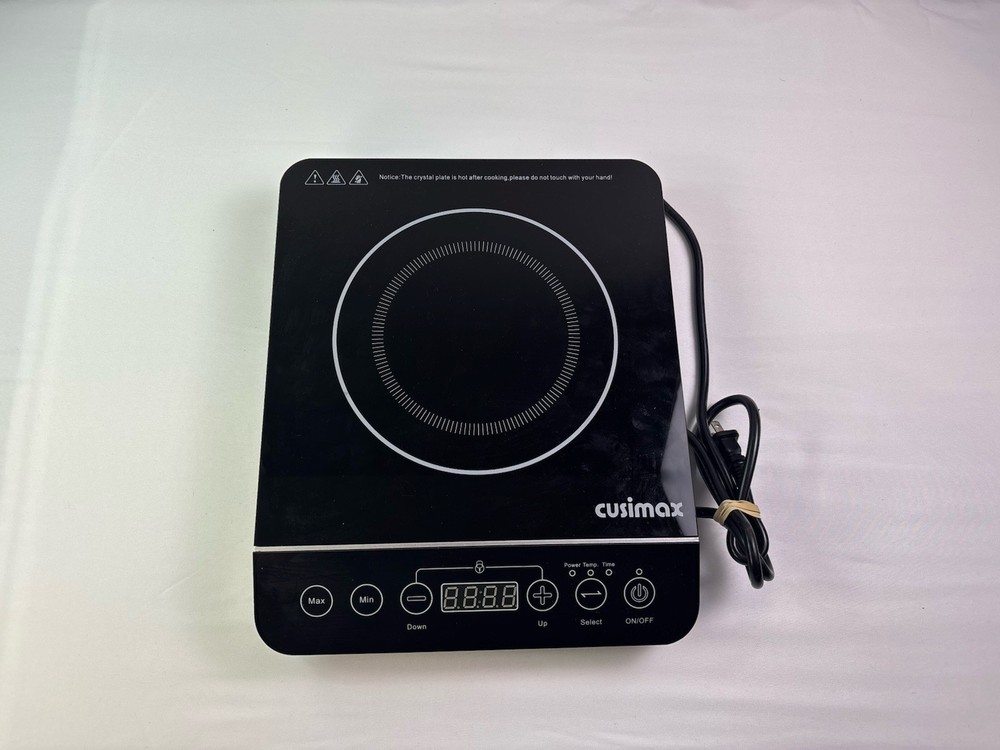 Cusimax Induction Burner w/ Timer, 10 Temp/9 Power Settings, CMIC-180B1