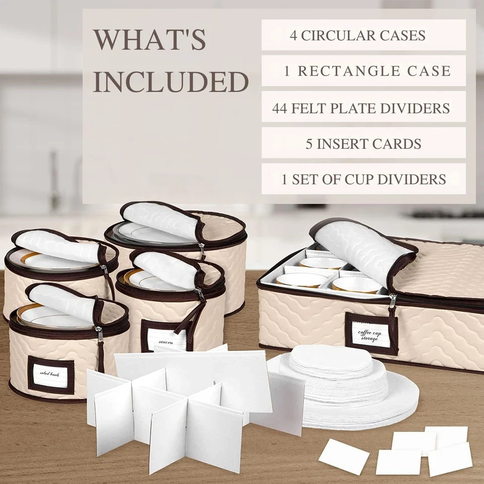 China Storage Containers 5-Piece Set Moving Boxes for Dinnerware, Glasses, Plate