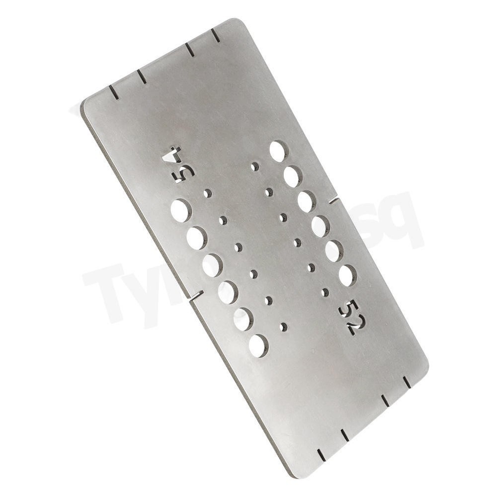 For Guitar String Through Drilling and Fitting Ferrules Drilling Guide Template