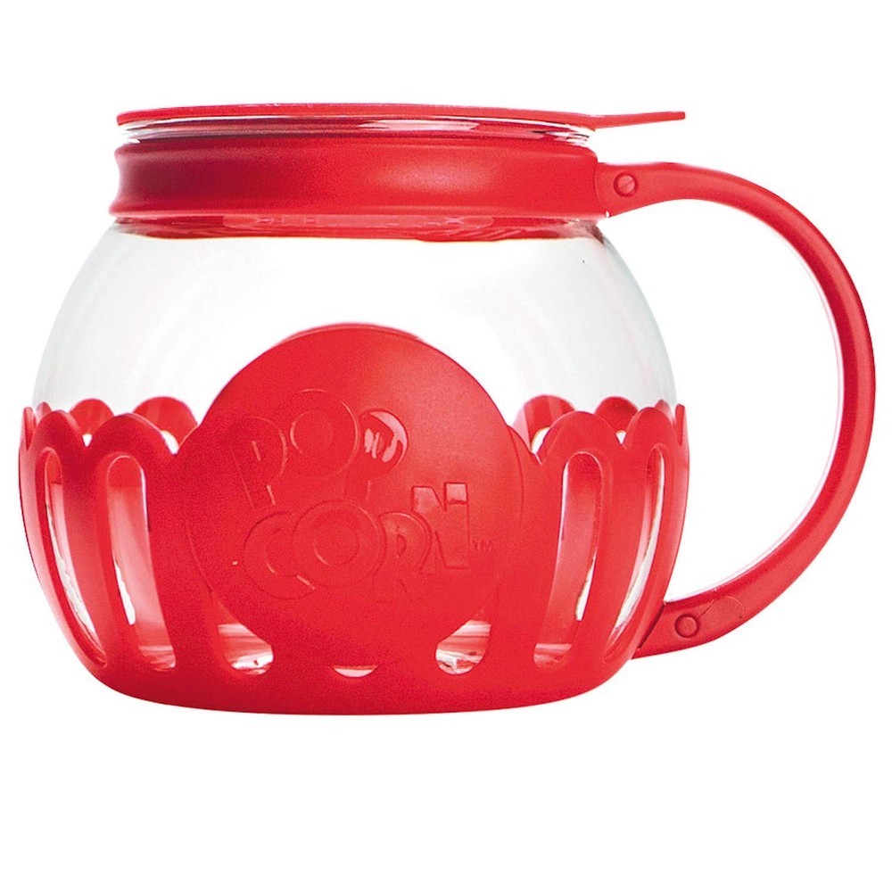 Ecolution Patented Micro-Pop Microwave Popcorn Popper with 1.5-Quart, Red