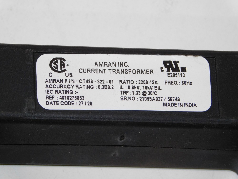 Amran CT426-322-01 Rectangular Current Transformer Ratio 3200/5A Module Unit