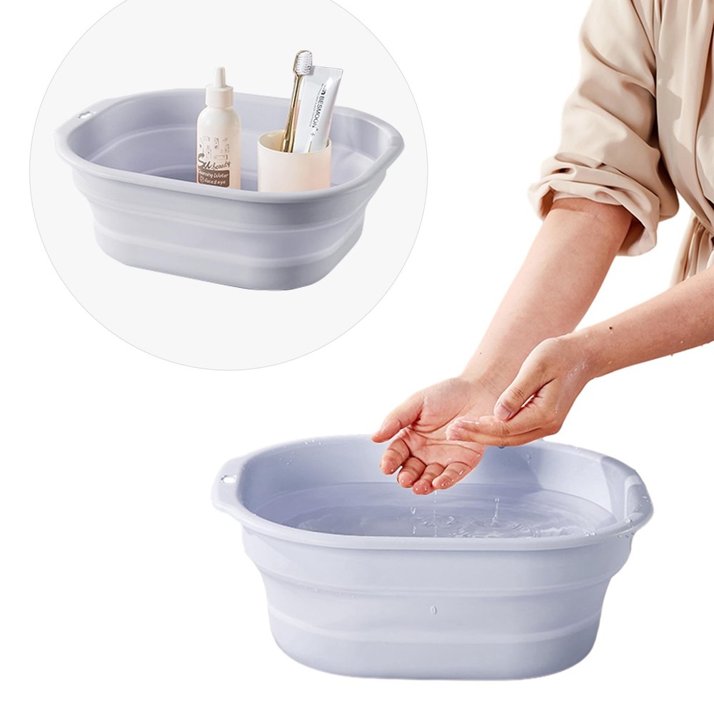 Daimix Collapsible Wash Basin Set of 2, Foldable Small/Medium