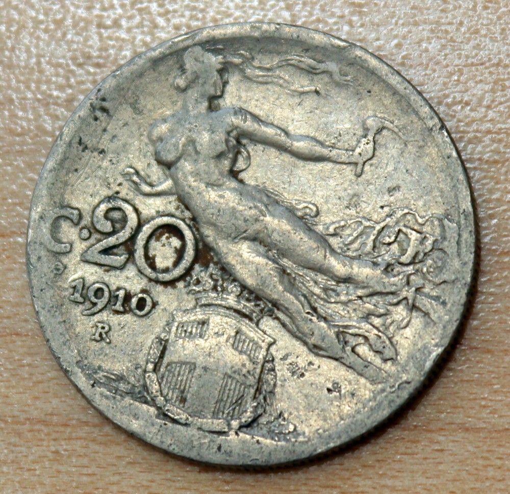 1910 Italy 20 Centesimi